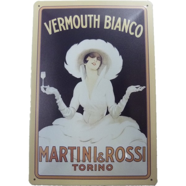 Martini Rossi Torino Vermouth Bianco Retroborden