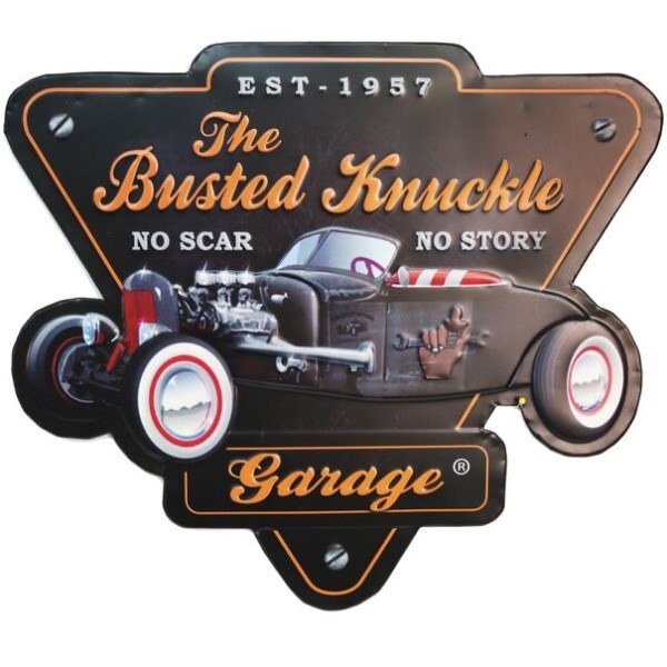 The Busted Knuckle Garage Est 1957 Retroborden