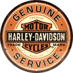 Round Sign - Harley Davidson - Genuine Service