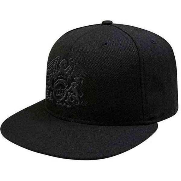Queen Snapback Cap - Crest Logo Black